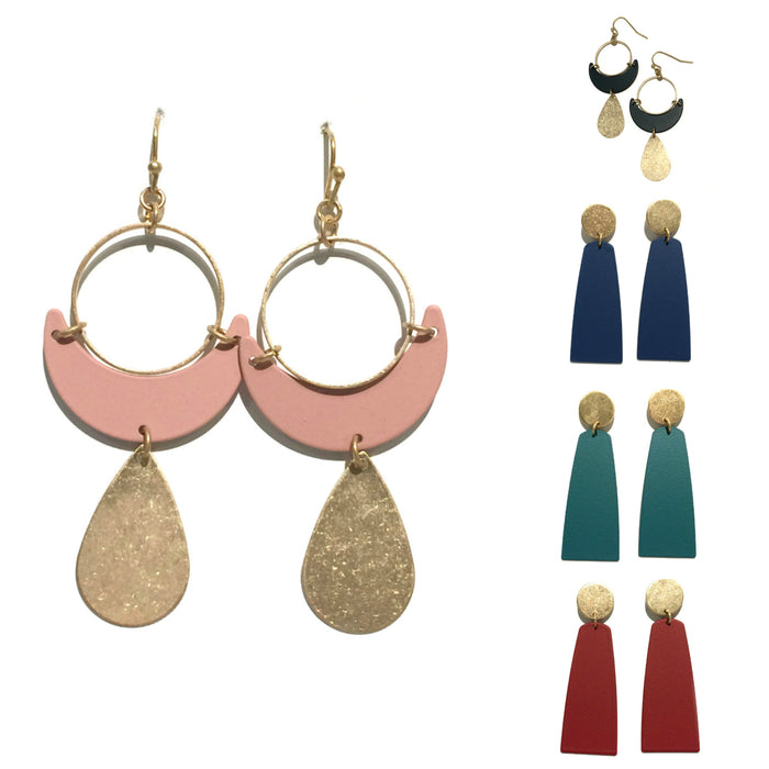 Image of five pairs of earrings