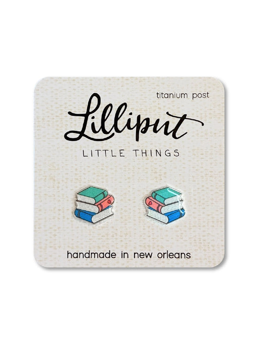 Book Stack Posts by Lilliput Little Things | Titanium Studs Earrings | Light Years