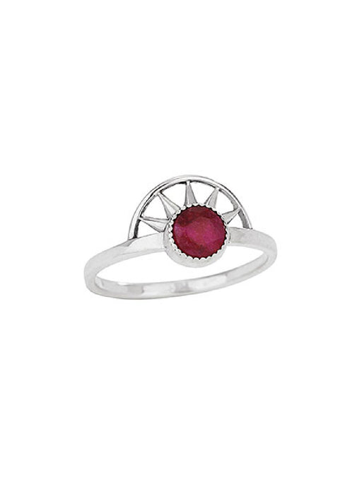 Ruby Sunrise Sunset Ring | Sterling Silver 6 7 8 9 | Light Years Jewelry