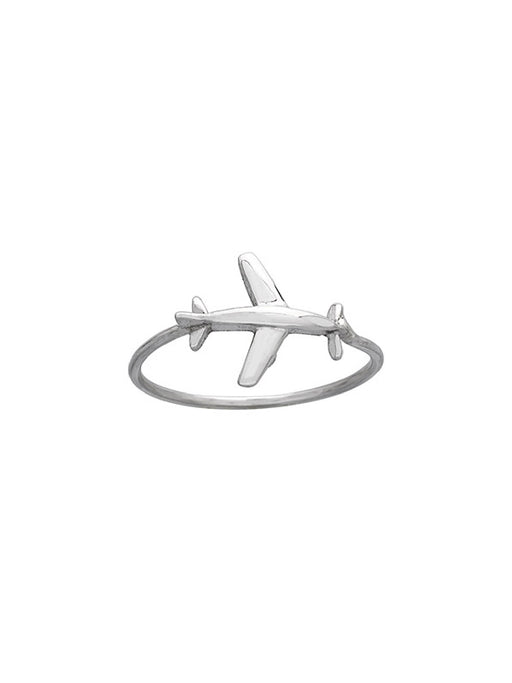 Airplane Ring | Sterling Silver Band Travel Size 7 8 9 | Light Years Jewelry