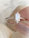 Moonstone Baguette Ring | Sterling Silver Size 6 7 8 9 | Light Years