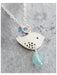 Spotted Bird Pacific Blue Crystal Necklace | Sterling Silver | Light Years