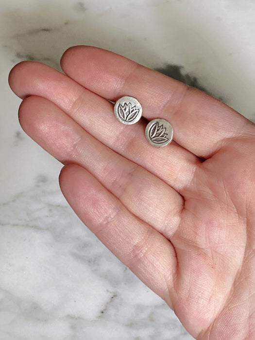 Lotus Hill Tribe Posts | Sterling Silver Stud Earrings | Light Years Jewelry