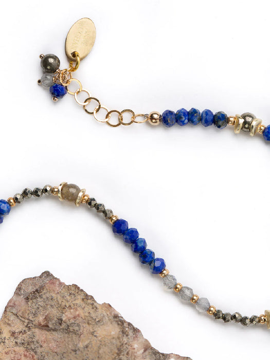 Blue Moon Beaded Bracelet by Anne Vaughan | Gold Filled | Light Years