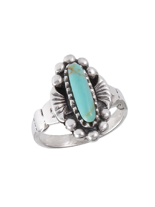 Oval Turquoise Stone Ring | Sterling Silver 4 5 6 7 8 9 | Light Years
