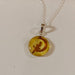 Amber Intaglio Fairy Moon Necklace | Sterling Silver Pendant | Light Years