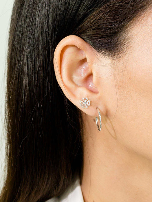 Spiderweb Posts by boma | Sterling Silver Studs Earrings | Light Years