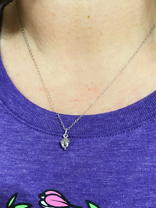 Little Acorn Necklace | Sterling Silver Gold Vermeil Chain | Light Years