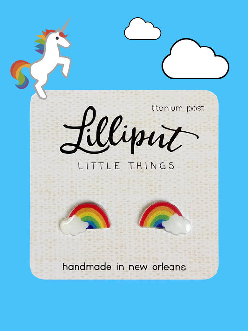 Rainbow & Cloud Posts by Lilliput Little Things | USA Studs | LIght Years
