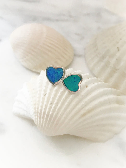 Blue Opal Heart Posts