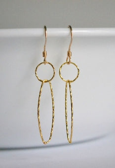 Diamond Cut Oval Dangles | Gold Filled Earrings | Light Years Jewelry