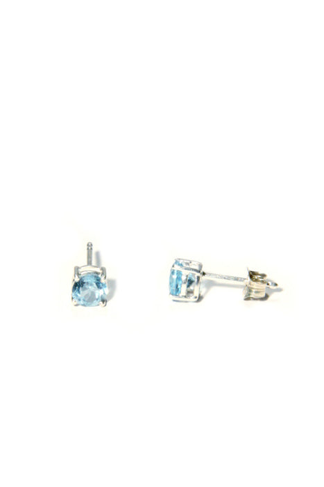 Genuine Stone Posts | Blue Topaz | Sterling Silver Gemstone Earrings | Light Years 
