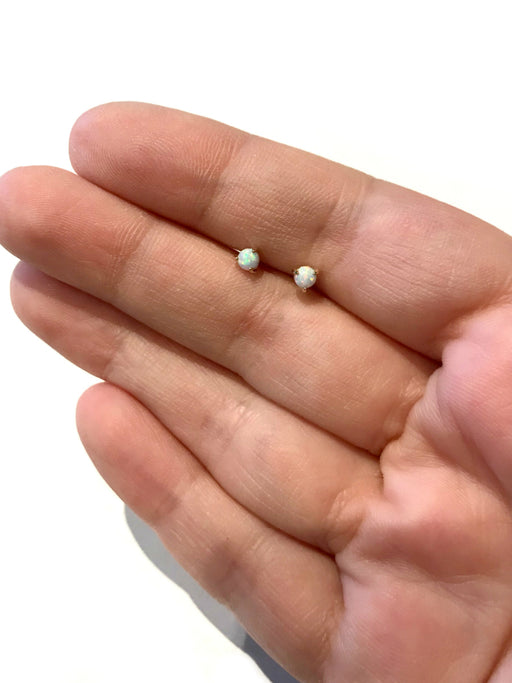 Tiny Opal Dot Posts | Gold Plated Studs Earrings | Light Years Jewelry
