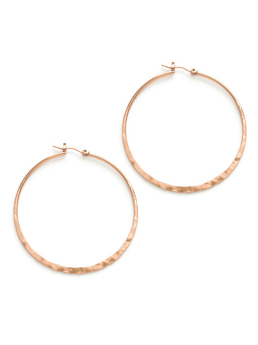 Hammered Pincatch Hoops | Silver, Gold, Rose Gold | Light Years Jewelry