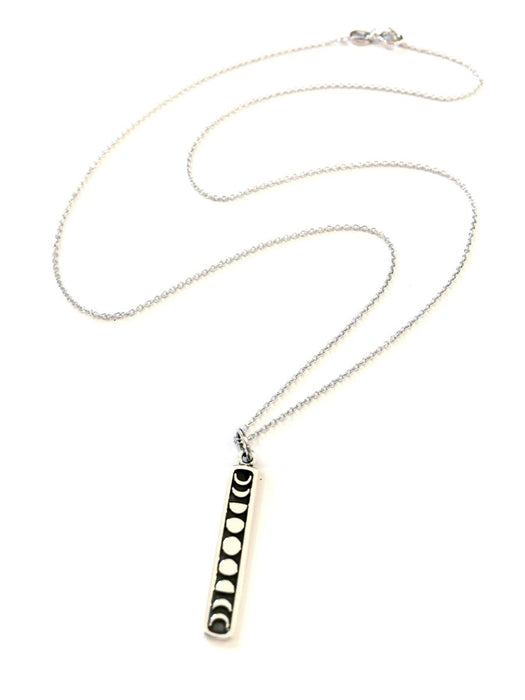 Moon Phase Bar Necklace | Sterling Silver Chain | Light Years Jewelry