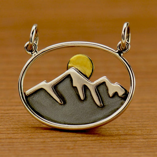 Mountain Sunrise Necklace | Sterling Silver Pendant Chain | Light Years