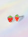 Strawberry Enamel Posts | Sterling Silver Stud Earrings | Light Years