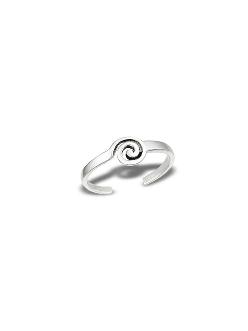 Spiral Adjustable Toe Ring | Sterling Silver | Light Years Jewelry