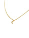 CZ Crescent Choker Necklace | Gold Silver Chain Pendant | Light Years