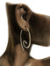 Oval Swirl Spiral Earrings | Sterling Silver Hoops Dangles | Light Years
