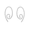 Oval Swirl Spiral Earrings | Sterling Silver Hoops Dangles | Light Years