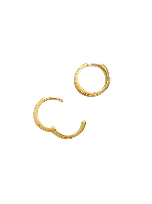 Classic Huggie Hoops | 14k Gold Vermeil Earrings | Light Years Jewelry