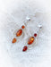 Baltic Amber Marquis Drop Posts | Sterling Silver Studs Earrings | Light Years