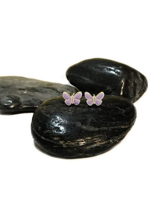 Purple Butterfly Posts | Sterling Silver Studs Earrings | Light Years