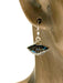 Onyx & Opal Fan Dangles | Sterling Silver Earrings | Light Years Jewelry