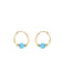 Blue Opal Beaded Hoops | Sterling Silver Gold Filled Earrings | Light Years