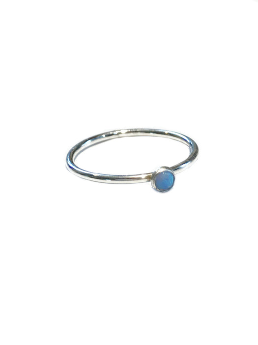 Simple Blue Opal Ring | Sterling Silver Gold Filled 6 7 8 9 | Light Years