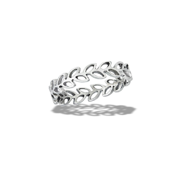 Open Leaves Vine Band | Sterling Silver Band Size 6 7 8 9 10 | Light Years