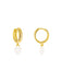 Enamel Heart Huggie Hoops | White | Gold Plated Earrings | Light Years