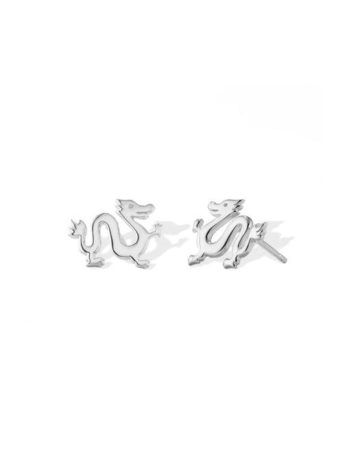 Curling Dragon Posts | Sterling Silver Stud Earrings | Light Years