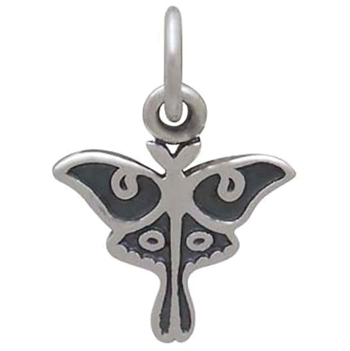Tiny Luna Moth Necklace | Sterling Silver Chain Pendant | Light Years