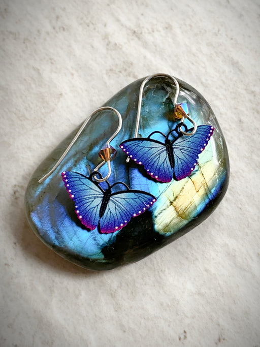 Blue Purple Butterfly Dangles Sienna Sky | Sterling Silver | Light Years