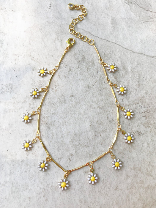 Daisy Charm Anklet