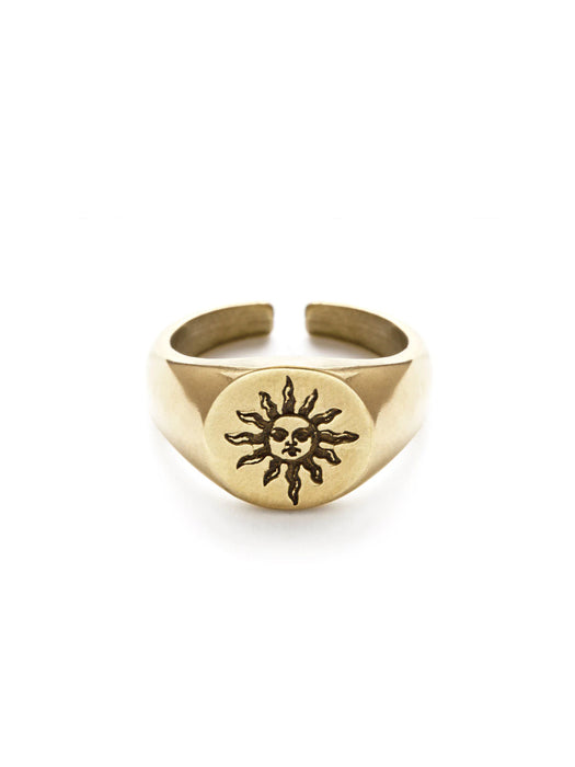 Celestial Signet Rings by Amano | Brass Adjustable Band | Light Years