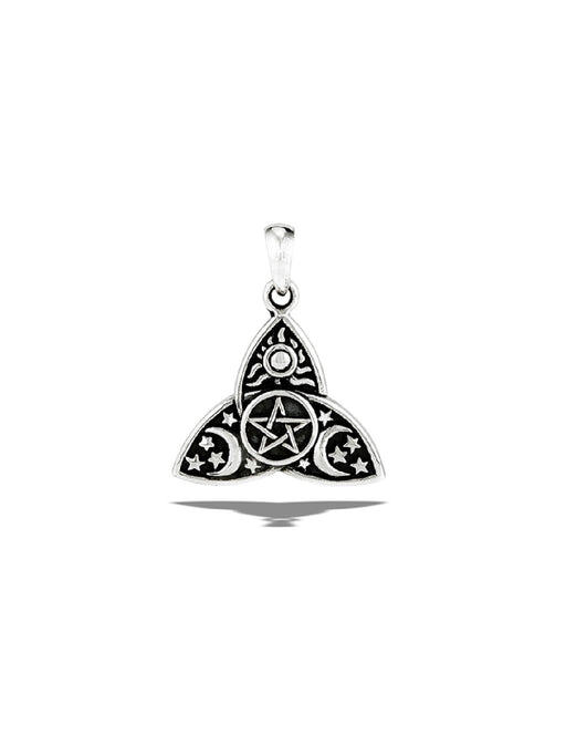 Celestial Celtic Triquetra Pendant | Sterling Silver Chain | Light Years