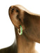CZ Crystal Huggie Hoops | Emerald Green | Gold Vermeil Earrings | Light Years Jewelry