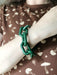 Chunky Chain Link Bracelet | Green Neutral Marble | Light Years Jewelry