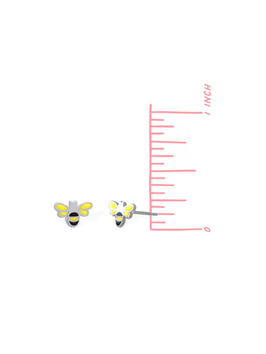 Enamel Bumblebee Posts | Sterling Silver Studs Earrings | Light Years