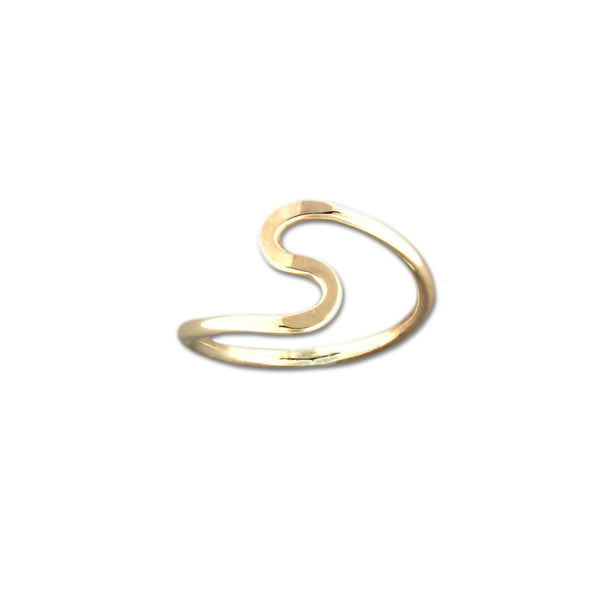 Solid S Wave Ring | 14k Gold Filled Band Size 6 7 8 9 10 | Light Years