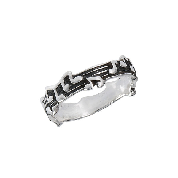 Music Note Band Ring | Sterling Silver Size 5 6 7 8 9 10 | Light Years