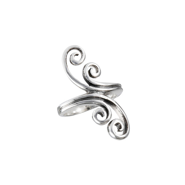 Clashing Waves Statement Ring | Sterling Silver Size 6 7 8 9 | Light Years