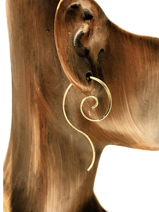 Swirl Hoop Earrings | Niobium Sterling Silver Gold Filled | Light Years