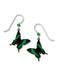Green Butterfly Dangle Earrings | Sterling Silver | Light Years Jewelry