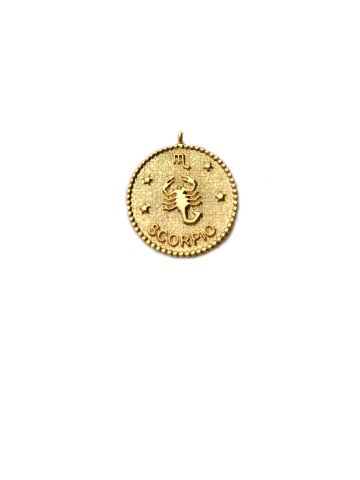 Zodiac Medallion Necklace | Scorpio | Gold Plated Chain Pendant | Light Years 