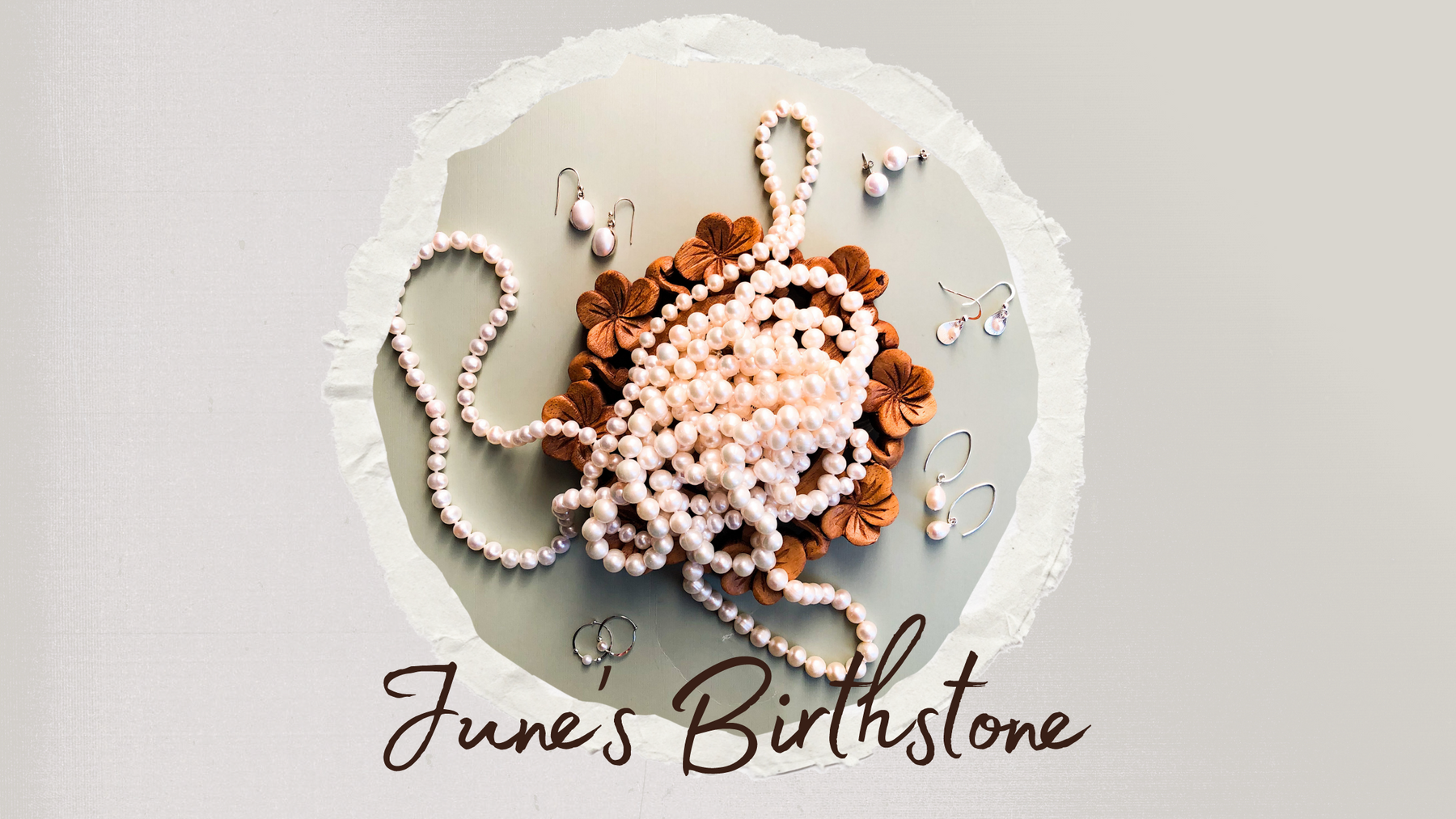 Pearl necklaces and earrings for June birthstone