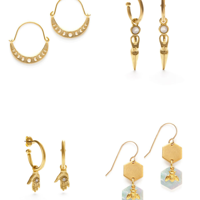Image of four pairs of earrings